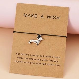 🎁 Make A Wish Dog Bracelet Anklet Jewelry Gift dachshund, wiener dog